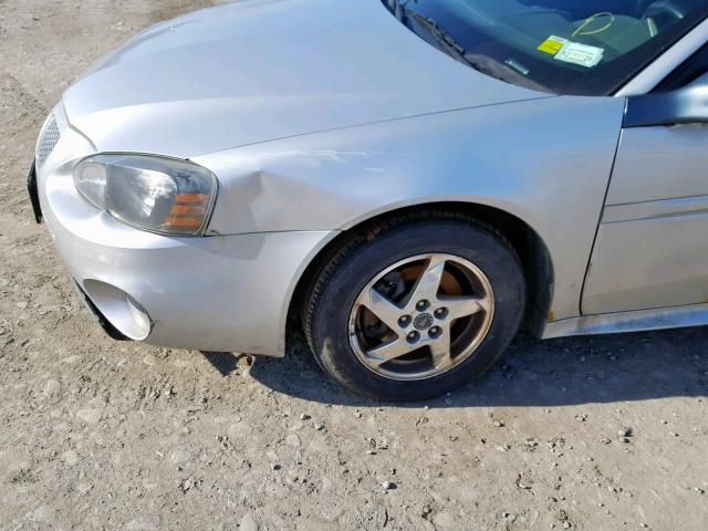2G2WS522741344469 - 2004 PONTIAC GRAND PRIX SILVER photo 9