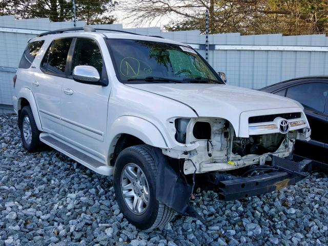 5TDBT48A07S278084 - 2007 TOYOTA SEQUOIA LI WHITE photo 1