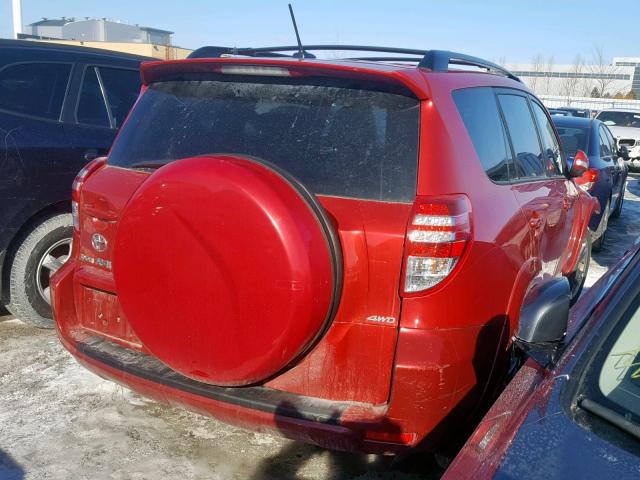 2T3RK4DV8AW036191 - 2010 TOYOTA RAV4 SPORT RED photo 4