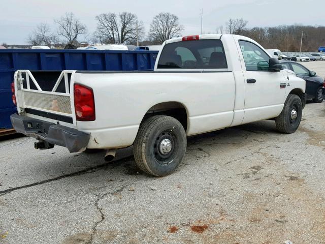 3D7KR26A28G105498 - 2008 DODGE RAM 2500 S Սպիտակ լուսանկար 4