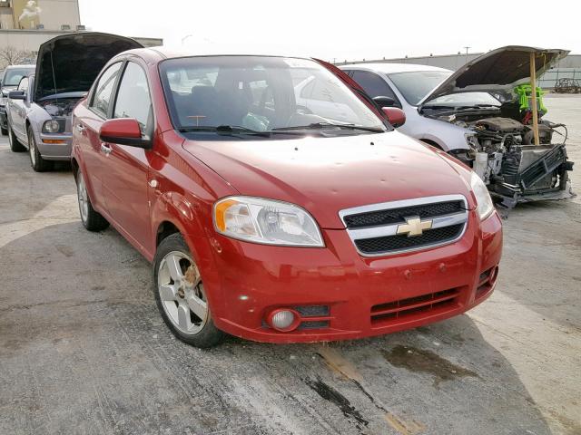 KL1TG56618B013851 - 2008 CHEVROLET AVEO LT RED photo 1