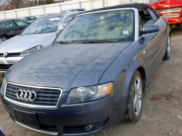 WAUAT48H64K012593 - 2004 AUDI A4 3.0 CAB GRAY photo 9