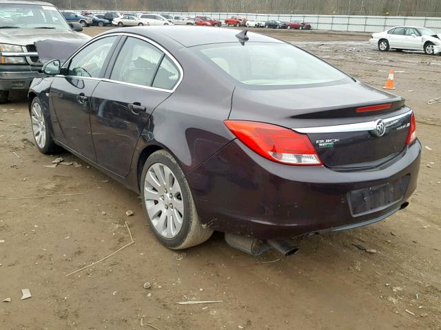 W04G05GV6B1086547 - 2011 BUICK REGAL CXL BROWN photo 3