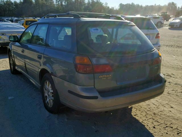 4S3BH806X27603391 - 2002 SUBARU LEGACY OUT GREEN photo 3