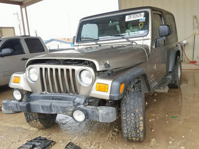 1J4FA49S84P799696 - 2004 JEEP WRANGLER / TAN photo 2