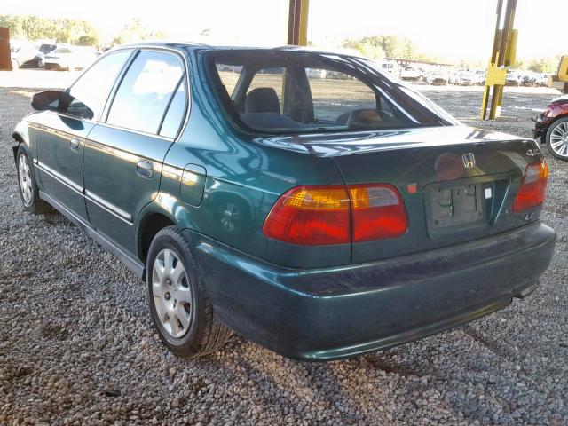 2HGEJ6674XH578586 - 1999 HONDA CIVIC LX GREEN photo 3