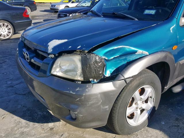 4F2CZ96165KM09543 - 2005 MAZDA TRIBUTE S TURQUOISE photo 9