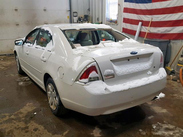 3FAHP06ZX8R109197 - 2008 FORD FUSION S WHITE photo 3