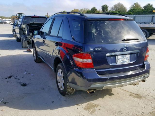 4JGBB86E76A004968 - 2006 MERCEDES-BENZ ML 350 BLUE photo 3