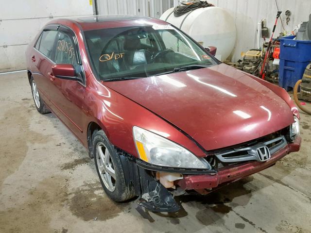 1HGCM566X3A016183 - 2003 HONDA ACCORD EX RED photo 1