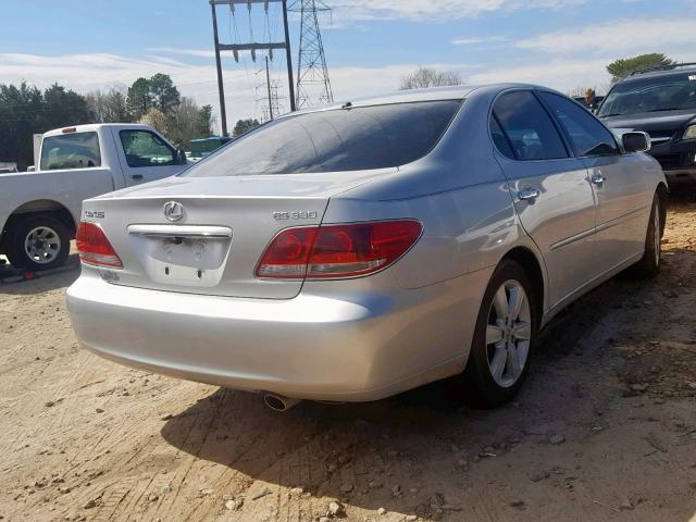 JTHBA30G555117411 - 2005 LEXUS ES 330 SILVER photo 4