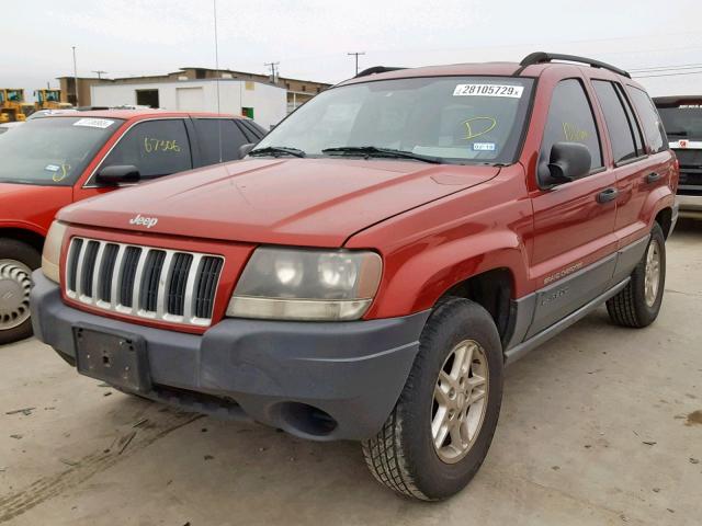 1J4GX48N84C435557 - 2004 JEEP GRAND CHER RED photo 2