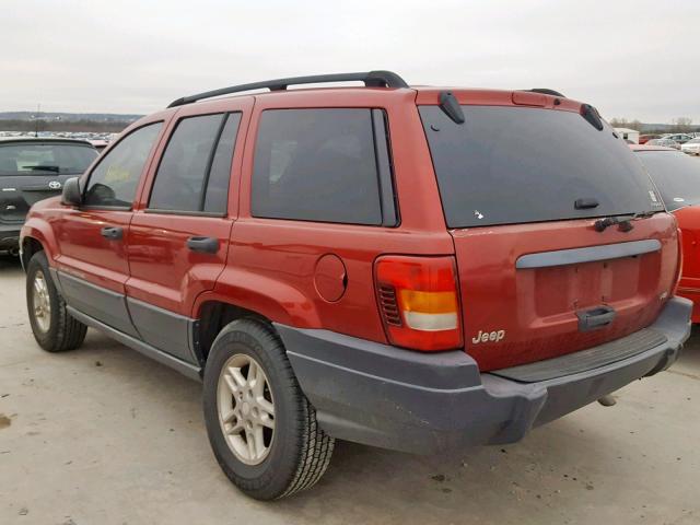 1J4GX48N84C435557 - 2004 JEEP GRAND CHER RED photo 3