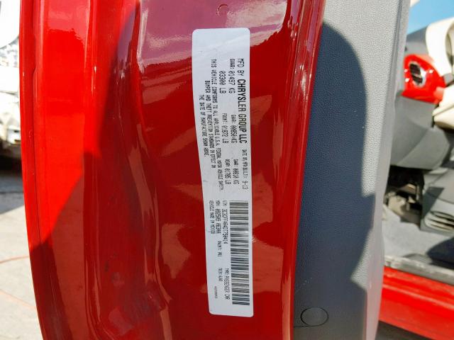 3C3CFFAR4DT750414 - 2013 FIAT 500 POP RED photo 10