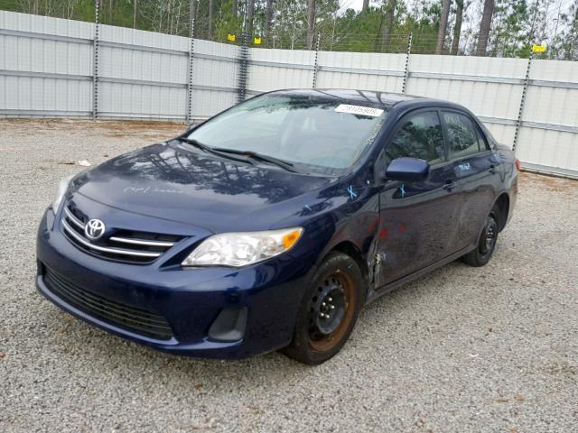 2T1BU4EE2DC016771 - 2013 TOYOTA COROLLA BA BLUE photo 2