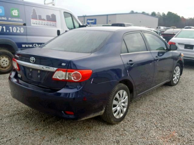 2T1BU4EE2DC016771 - 2013 TOYOTA COROLLA BA BLUE photo 4