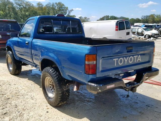 4TARN01P2RZ253281 - 1994 TOYOTA PICKUP 1/2 BLUE photo 3