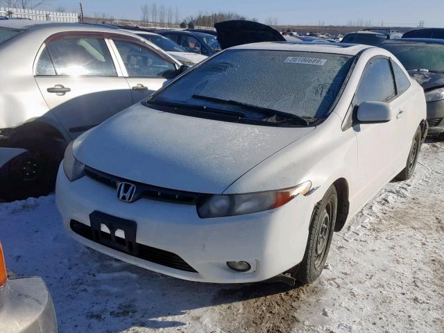 2HGFG128X7H007687 - 2007 HONDA CIVIC EX WHITE photo 2