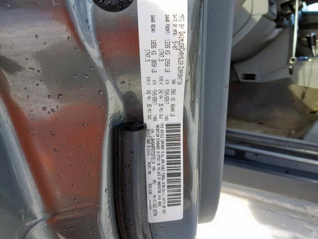 1J8HG48P97C679114 - 2007 JEEP COMMANDER GRAY photo 10