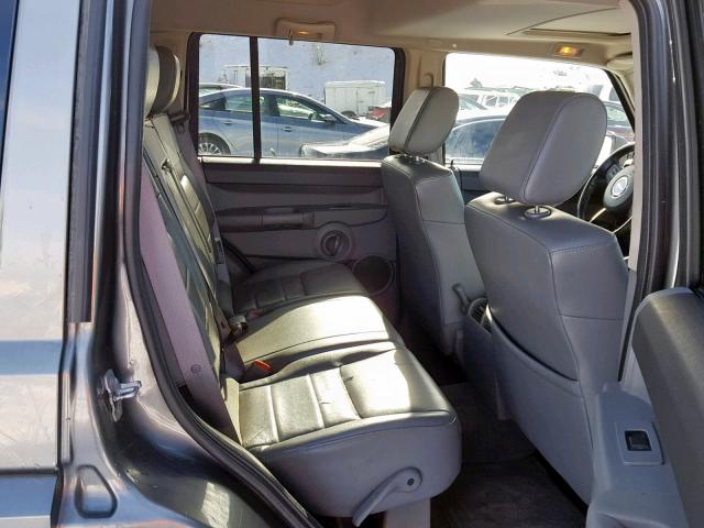 1J8HG48P97C679114 - 2007 JEEP COMMANDER GRAY photo 6