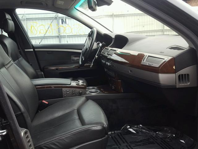 WBAHN83587DT67173 - 2007 BMW 750 BLACK photo 5