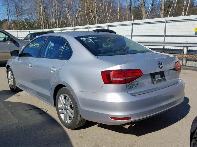 3VW2K7AJ5FM354795 - 2015 VOLKSWAGEN JETTA BASE SILVER photo 3