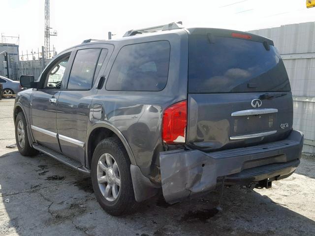 5N3AA08C14N800477 - 2004 INFINITI QX56 GRAY photo 3