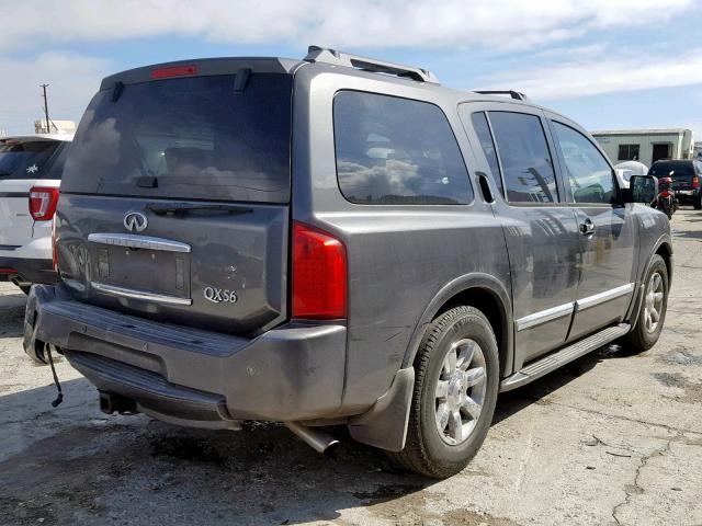 5N3AA08C14N800477 - 2004 INFINITI QX56 GRAY photo 4