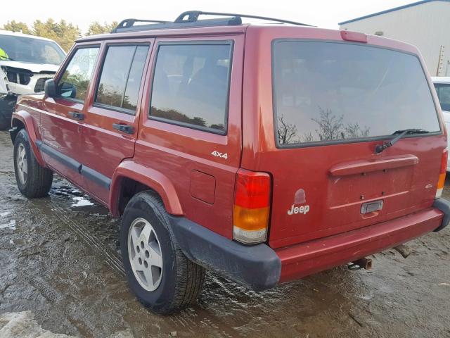 1J4FF68S1XL551039 - 1999 JEEP CHEROKEE RED photo 3