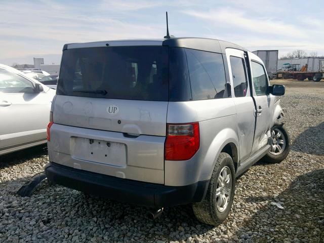 5J6YH18767L009159 - 2007 HONDA ELEMENT EX SILVER photo 4