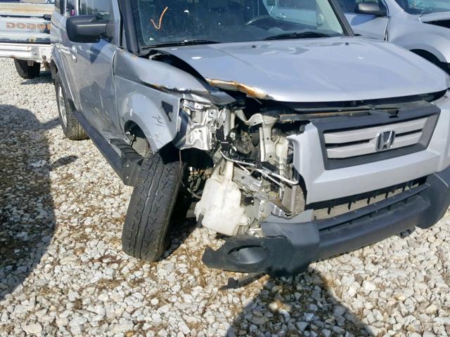 5J6YH18767L009159 - 2007 HONDA ELEMENT EX SILVER photo 9