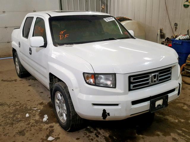 2HJYK16577H523443 - 2007 HONDA RIDGELINE WHITE photo 1