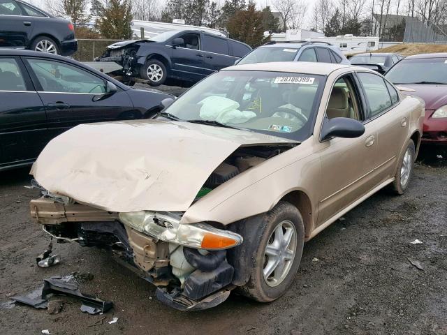 1G3NL52F02C290009 - 2002 OLDSMOBILE ALERO GL GOLD photo 2