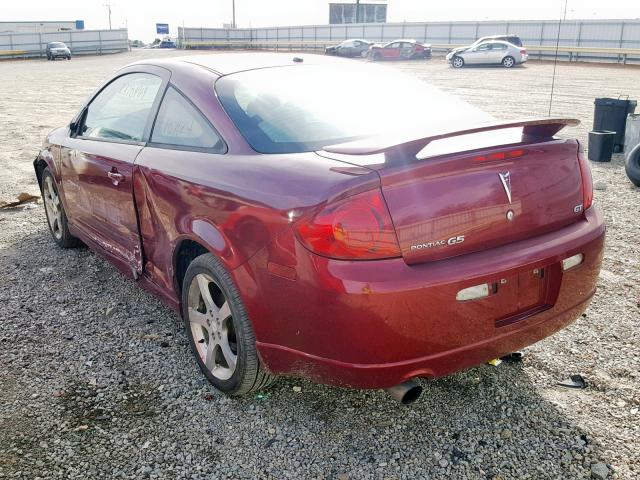 1G2AN18B877115131 - 2007 PONTIAC G5 GT BURGUNDY photo 3