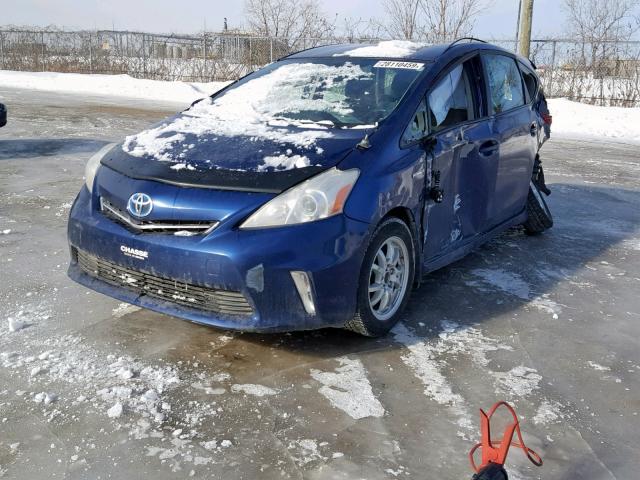 JTDZN3EU7C3134657 - 2012 TOYOTA PRIUS V BLUE photo 2