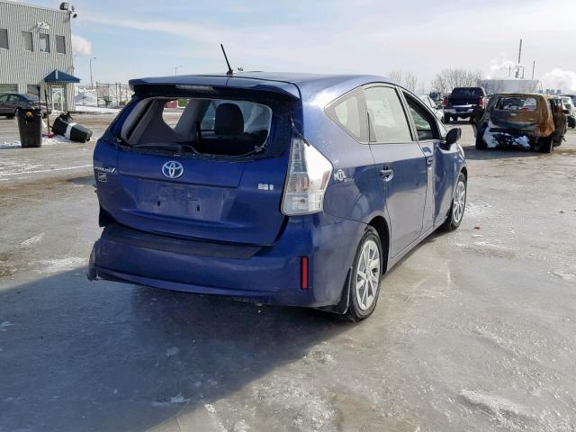 JTDZN3EU7C3134657 - 2012 TOYOTA PRIUS V BLUE photo 4