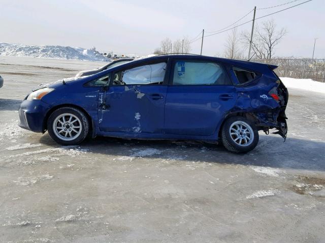 JTDZN3EU7C3134657 - 2012 TOYOTA PRIUS V BLUE photo 9