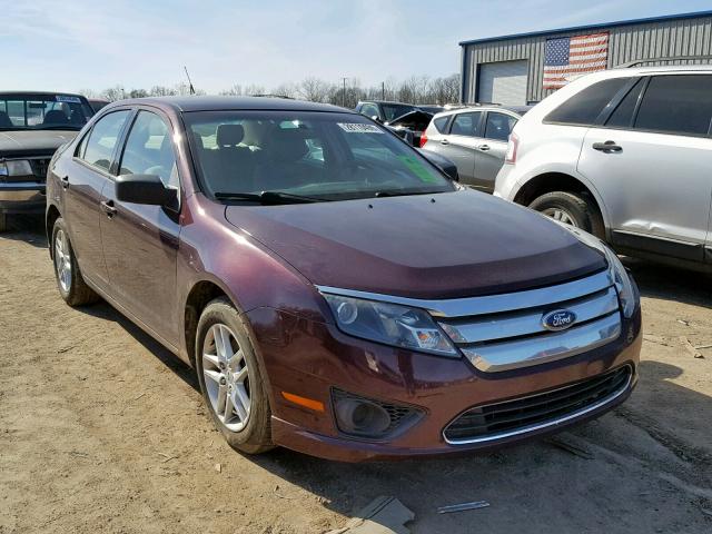 3FAHP0GA2BR165246 - 2011 FORD FUSION S MAROON photo 1