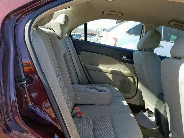 3FAHP0GA2BR165246 - 2011 FORD FUSION S MAROON photo 6