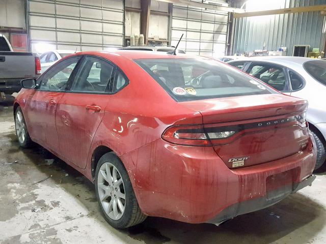 1C3CDFBH6DD648596 - 2013 DODGE DART SXT RED photo 3