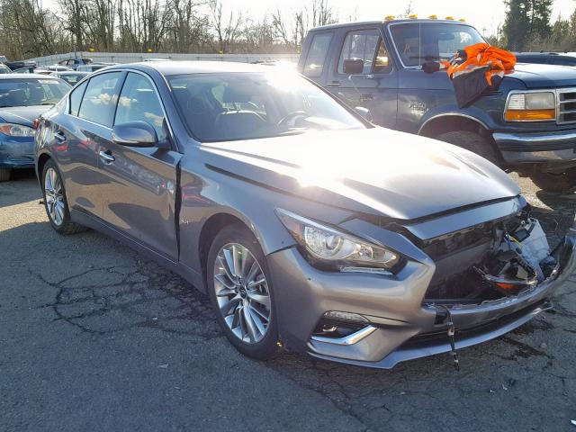 JN1EV7APXJM364841 - 2018 INFINITI Q50 LUXE GRAY photo 1