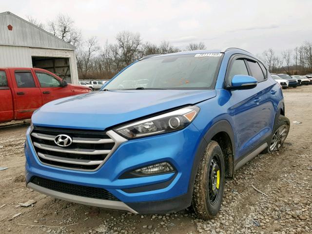 KM8J33A24HU318765 - 2017 HYUNDAI TUCSON LIM BLUE photo 2