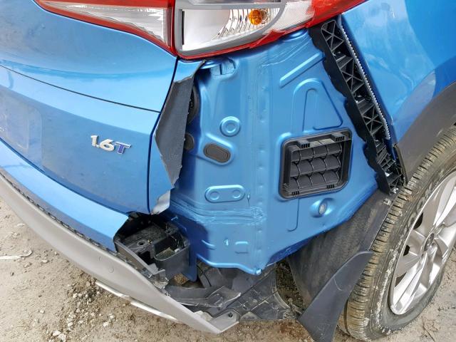 KM8J33A24HU318765 - 2017 HYUNDAI TUCSON LIM BLUE photo 9