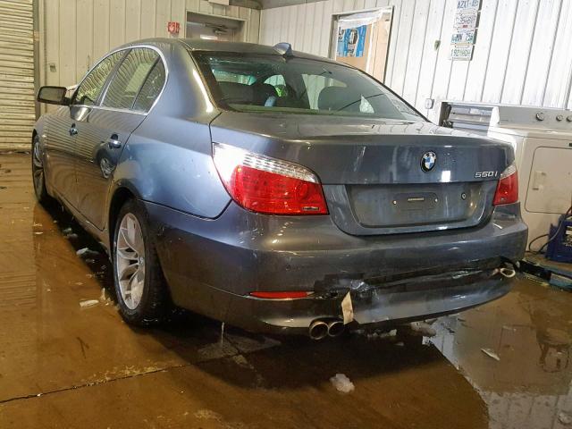 WBANW53578CT50354 - 2008 BMW 550 I GRAY photo 3