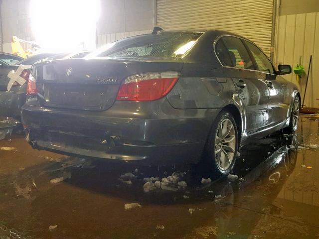 WBANW53578CT50354 - 2008 BMW 550 I GRAY photo 4