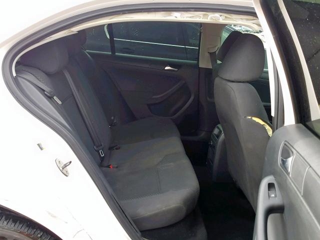 3VW1K7AJ5CM339205 - 2012 VOLKSWAGEN JETTA BASE WHITE photo 6