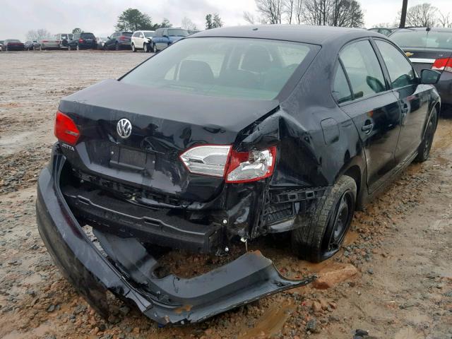 3VW2K7AJ9CM384717 - 2012 VOLKSWAGEN JETTA BASE BLACK photo 4