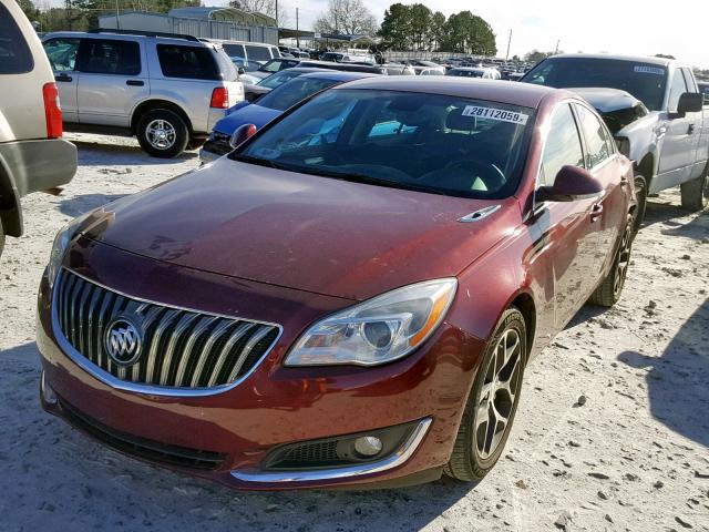 2G4GL5EX4H9153163 - 2017 BUICK REGAL SPOR RED photo 2