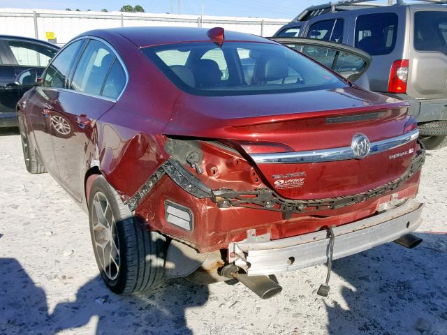 2G4GL5EX4H9153163 - 2017 BUICK REGAL SPOR RED photo 3