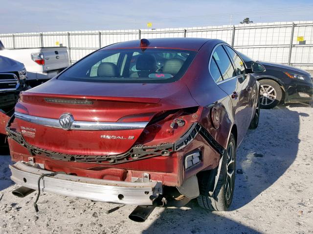 2G4GL5EX4H9153163 - 2017 BUICK REGAL SPOR RED photo 4